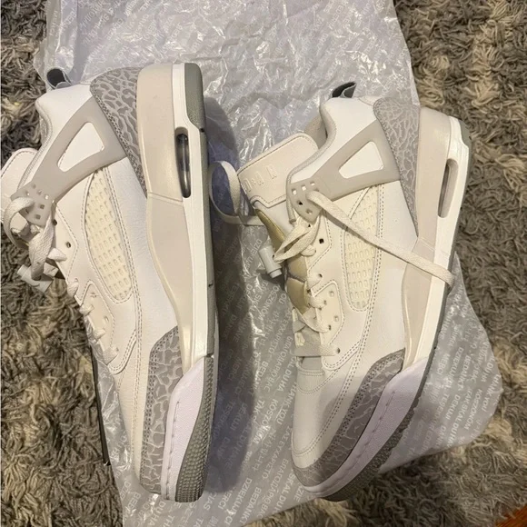 Jordan Men's Cream High-Top Sneakers - Picture 4 of 6